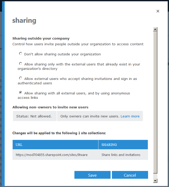 Share Sharepoint Site With External Users
