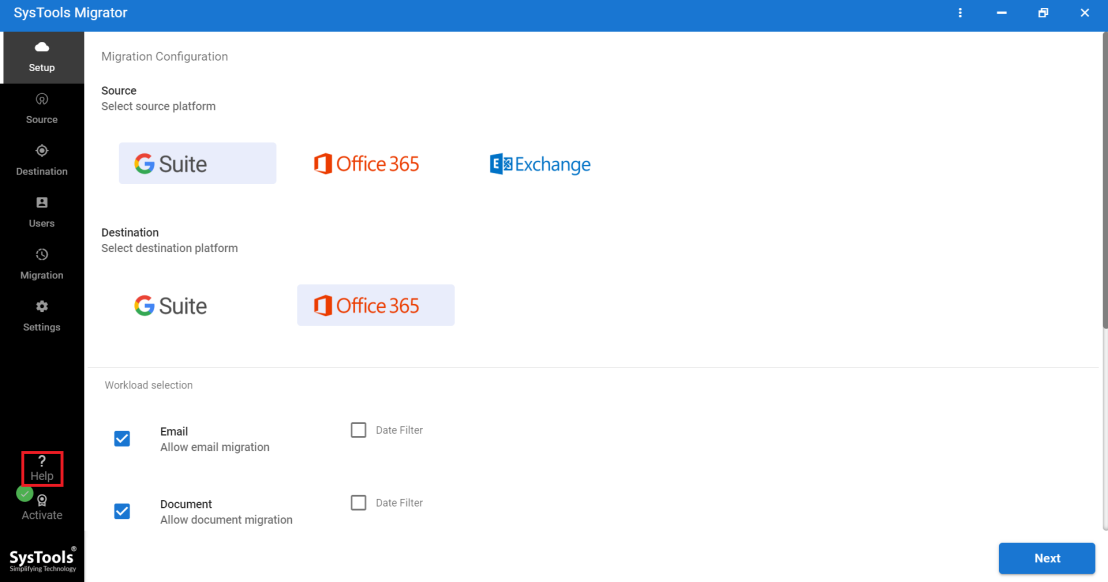 select g suite and office 365