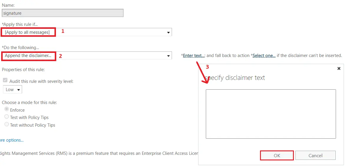 Complete Email signature creation within Office 365